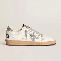 Chaussures Rétro Effet Vieilli pour Femme, Chaussures de Sport Plates en Cuir Effet Vieilli avec Étoiles pour Homme, Semelle Intérieure Rehaussante à Cinq Branches en Forme d'Étoile