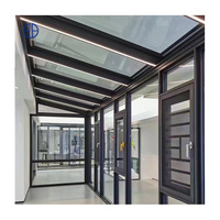 Dernier design de véranda en verre préfabriquée avec profilé en aluminium extrudé, véranda préfabriquée