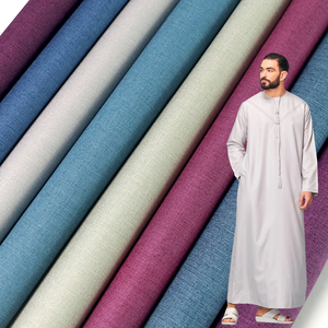 100% ткань из полиэстера <span class=keywords><strong>Dubai</strong></span> Thobe Экологически чистая и дышащая японская ткань Toyobo для мужчин Саудовской Аравии - Product Image 4