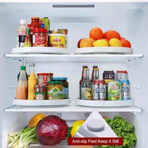 Set of 4 10-Inch PP Plastic Non-Skid Lazy Susan Organizers-Turntable Rack Cabinet <b>Pantry</b> Organization Storage <b>Kitchen</b> Fridge - Product Image 4