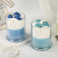 Bougie gâteau fantaisie faite à la main avec glaçage et pépites réalistes, bougie en cire de soja à combustion longue durée pour la décoration de chambre d'enfant