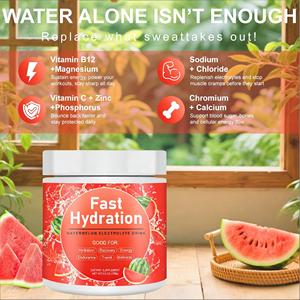 Bebida Electrolítica en Polvo de Hidratación Rápida, 30 Porciones, Sin Azúcar, Sin Sabores Artificiales, para Adultos, Limón, Lima, Naranja, <span class=keywords><strong>Sandía</strong></span> - Product Image 2