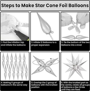 Globos Metálicos Plateados en Forma <span class=keywords><strong>de</strong></span> Estrella <span class=keywords><strong>de</strong></span> 22/40 Pulgadas, Decoraciones Coloridas <span class=keywords><strong>para</strong></span> Fiestas, 50 Piezas/Bolsa <span class=keywords><strong>para</strong></span> <span class=keywords><strong>Adolescentes</strong></span> - Product Image 4