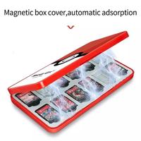 Professionnel 24-en-1 pour étui de rangement d'accessoires de jeu Switch avec couvercle magnétique pour Lite/ OLED pour jeux Switch