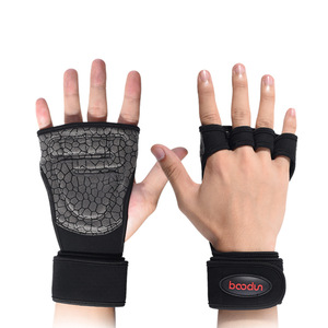 Fitness <b>Gloves</b> Half Finger Neoprene Black And Rose Red For <b>Weight</b> Lifting Gym <b>Training</b> Unisex Smlxl - Product Image 3