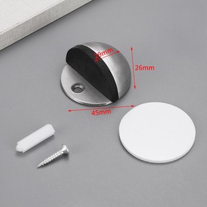 Butée de porte robuste en acier inoxydable 304 moderne avec pare-chocs en caoutchouc, fixation par vis, pour la maison, l'hôpital, le bureau et l'hôtel - Product Image 2