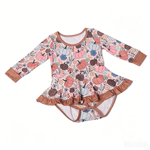 Ga-22 Baby Factory Personalización Peplum Leo para Niñas, Mono de Verano con Estampado, Detalle de Cuerda, Burbuja, Tirantes Ajustables con Hebilla y Dobladillo de Falda - Product Image 3