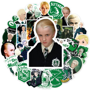 50 Piezas de Pegatinas de Graffiti del Personaje <span class=keywords><strong>Draco</strong></span> <span class=keywords><strong>Malfoy</strong></span>, Pegatinas Impermeables de PVC para Patinetas, Equipaje, Motocicletas, Niños, Estilo Vsco - Product Image 5