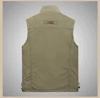 Logo personnalisé Multi Poches Pêcheur Gilet Pêche Randonnée Journaliste Photographie Camping Safari Gilet