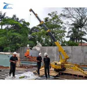 Tangan Dioperasikan Kecil Crane 3ton Lipat Mini Crawler Crane Spider dengan Pengangkat