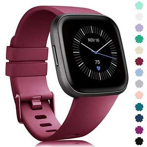S/L sensación de tacto de la piel banda de liberación rápida hebilla de color reemplazo Reloj clásico correa de silicona para <span class=keywords><strong>Fitbit</strong></span> <span class=keywords><strong>versa</strong></span> 2 Lite - Product Image 1