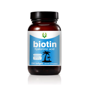 Cápsulas Blandas de Biotina con Extracto de Ácido Hialurónico para Adultos, Nutre el Cabello y la Piel, con Aceite de Coco Natural, Soporte OEM ODM - Product Image 1