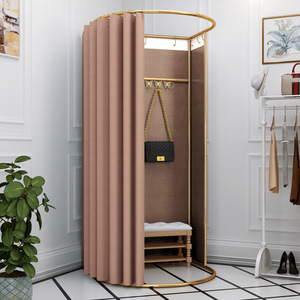 Clothing store/mall entrance curtains, fitting rooms, simple mobile <b>changing</b> rooms, temporary detachable display shelves, - Product Image 1