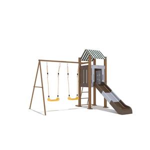 Balançoire en plastique en gros commerciale ensemble de jeu pour enfants en plein air bébé balançoires de jardin jouet aire de jeux pour tout-petits équipement de plein air - Product Image 1