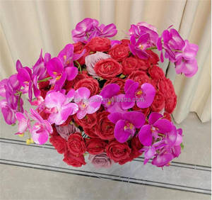 C-545 Nuovo Design Sfera di Fiori di Rosa Phalaenopsis in Seta Rosa Intenso Fatta a Mano 50cm per Centrotavola Matrimonio, Festa della Mamma e Pasqua - Product Image 5