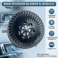 Moteur de soufflerie intérieur de voiture HVAC 12V 24V avec module de commande 64116933663 64119144200 64119227670 pour BMW Série 1 3 X1 X3 X4