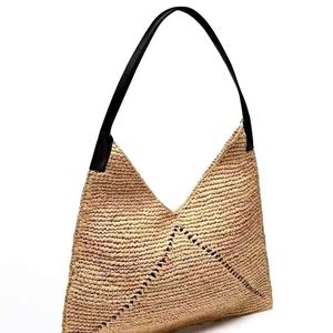 Grand sac en paille tressée pour l'église et les cadeaux religieux, sac de plage en raphia à bandoulière unique - Product Image 6