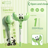 Pulpen Gel Flip Open Figurine Kartun Stok Grosir, Alat Tulis Latihan Siswa Kawaii, Pulpen Netral Cepat Kering, Grosir