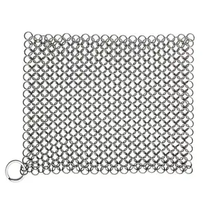 Stainless steel pot cleaner Chainmail ring mesh 304 316 brush pot net wash pot net cleaning ball wire mesh wash chain