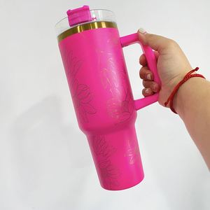 Vaso Térmico de Acero Inoxidable con Aislamiento al Vacío, Color Crema Magnolia y Cobre, 40oz, con Tapa y Popote, Recubrimiento en Polvo - Product Image 3