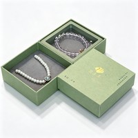 Boîte cadeau rigide personnalisée avec couvercle et base, en carton gris mat, pour emballage de bijoux de marque, vente au détail