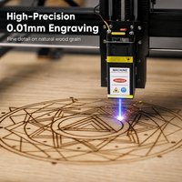 Graveur laser à diode bleue CNC 600x400mm 800x600mm avec refroidissement par air et contrôleur USB hors ligne pour la gravure sur bois