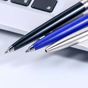 أقلام ballpen رخيصة الثمن الأكثر مبيعاً ، قلم بسيط ، ترويج مخصص ، نقرة معدنية ، أقلام نحيفة ، هدية أقل من دولار