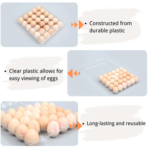 กล่องใส่ไข่พลาสติกแบบใส PET สำหรับขายส่ง กล่องไข่แบบกำหนดเอง กล่องไข่แบบใช้แล้วทิ้ง ถาดใส่ไข่พลาสติก 8 12 15 16 30 ช่อง - Product Image 6