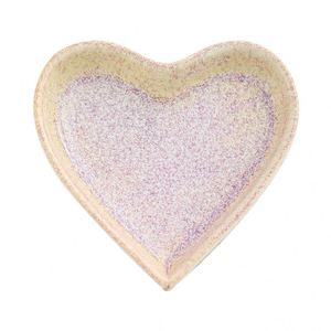 Candy Color Heart <b>Plate</b> Ceramic Necklace <b>Ring</b> Jewelry Tray in White and Pink Simple Modern Design for Home Display - Product Image 4