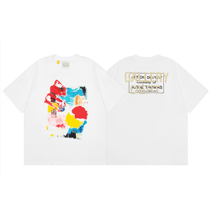 T-shirt Unisex Stile Americano Retrò Girocollo 100% Cotone Tessuto Lavorato a Maglia Casual Stampa Auto Cartone Animato Vestibilità Ampia Anti-Pilling da Uomo - Product Image 2