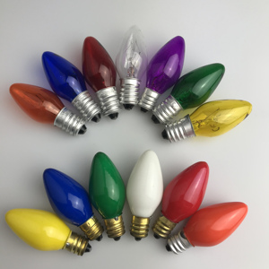 Lampada indicatore piccola lampadina notturna 4W 5W 7W 10w 15w C7 <span class=keywords><strong>E12</strong></span> / E14 vetro chiaro/colorato lampadine a incandescenza di natale - Product Image 2