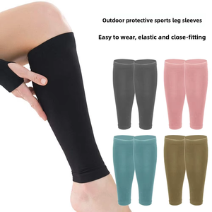Manchon de compression antidérapant unisexe multi-sports avec logo personnalisé pour la course, protège-tibias de football, chaussette respirante et protège-genoux - Product Image 1