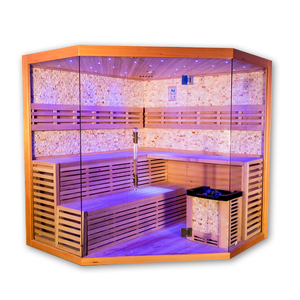 Sala de sauna de vapor interior de belleza Sauna de esquina Spa Hemlock canadiense <span class=keywords><strong>Casa</strong></span> de sauna de madera - Product Image 2