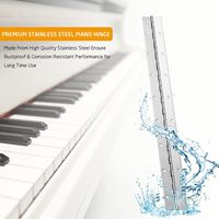 Charnière continue en acier inoxydable avec trous, charnières de piano robustes en acier inoxydable poli pour bateaux, armoires et boîtes de rangement