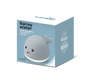 สเปรย์น้ำไฟฟ้าสำหรับว่ายน้ำอ่างอาบน้ำของเล่นรูปปลาวาฬนิ่มพร้อม<span class=keywords><strong>จาน</strong></span>ลอยน้ำได้มีไฟสำหรับเด็กเล็ก - Product Image 1