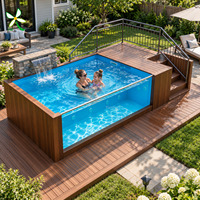 Piscine hors sol en fibre de verre, jacuzzi extérieur à installation rapide, coque moulée d'une seule pièce, directement de l'usine