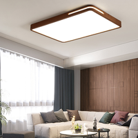 Plafonnier LED intelligent de haute qualité en fer carré et acrylique avec interrupteur de commande de couleur changeante pour salon