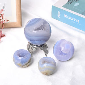 Groothandel Hoge Kwaliteit Gepolijste Edelsteen Helende Kristallen Bol Blauwe Kant Agaat Bol Voor Decoratie - Product Image 3