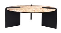 Table basse ronde de luxe en marbre avec pieds en acier modernes pour salon, mobilier de maison, prix de gros
