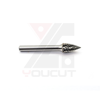Fraise rotative en carbure de tungstène de type G D6*L18*d6*OAL63 à double coupe pour l'ébavurage d'angles étroits et de coins de racines, tige de 6 mm