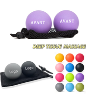 Pelota de Masaje de Silicona Sólida y Dura para Fisioterapia, Dolor Muscular Profundo, Logotipo Personalizado, Color Personalizado, Yoga, Fitness, Quiropráctica, Rehabilitación