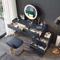 Foshan Vente en gros de meubles meubles de chambre à coucher Coiffeuse en MDF avec miroir commode de maquillage à lumière LED