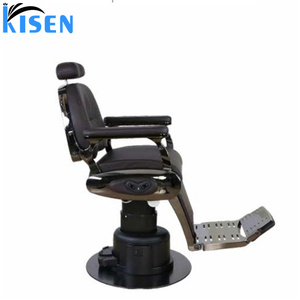 KISEN High-end Barbershop Chairs Oil <b>Head</b> Chair Shaving Hair Salon Hair Cutting Chair Metal Iron Can Be Put Into the Retro - Product Image 4