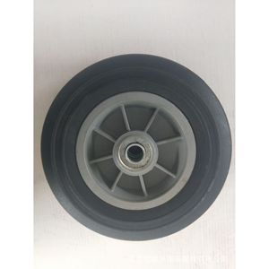 8 Inch Solid Rubber Wheel 100kg Load Capacity Puncture Proof <b>For</b> <b>Tool</b> <b>Carts</b> Handcarts Luggage <b>Carts</b> Gray Firm Tread - Product Image 1