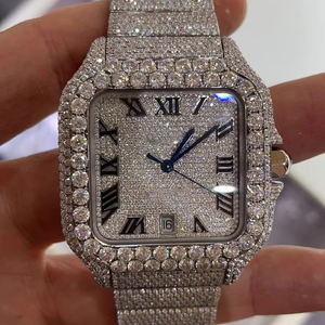 Reloj de pulsera de lujo VVS Moissanite Diamond Dial de Oriente Medio Joyería fina Hip Hop Busto Abajo Reloj automático para hombres - Product Image 5