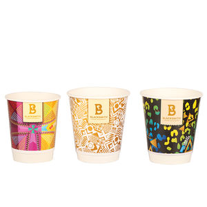 Gobelet en papier pla isolant pour café 7oz 8oz 12oz 16oz personnalisé recyclé à emporter avec couvercle et support - Product Image 1