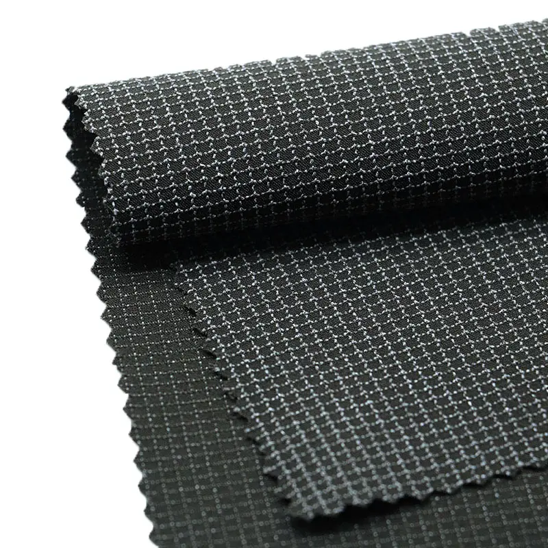 Custom Two Tone Effect Abrasion-Risistant Fabric Polyester Cationic Ripstop 4 Way Stretch Fabric