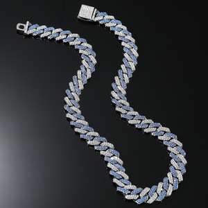 Collar Geométrico Chapado en Oro de Doble Color Estilo Hiphop Clásico, Cadena de Aleación Vintage para Hombre, Joyería de Moda - Product Image 3