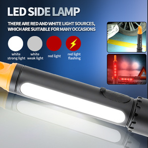 X725 ไฟฉายแบบชาร์จไฟได้ 3500mAh LED แสงสีขาวเดินป่าตั้งแคมป์กลางแจ้งใช้กับตะขอแม่เหล็กและไฟด้านข้าง - Product Image 4