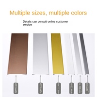 Paduan aluminium Strip datar Titanium garis dekoratif lantai Strip logam Flat Strip dinding latar belakang dengan pola tabung